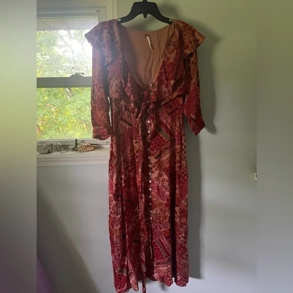 Free People  Lennon Dress in Primrose Combo - Picture 3 of 6